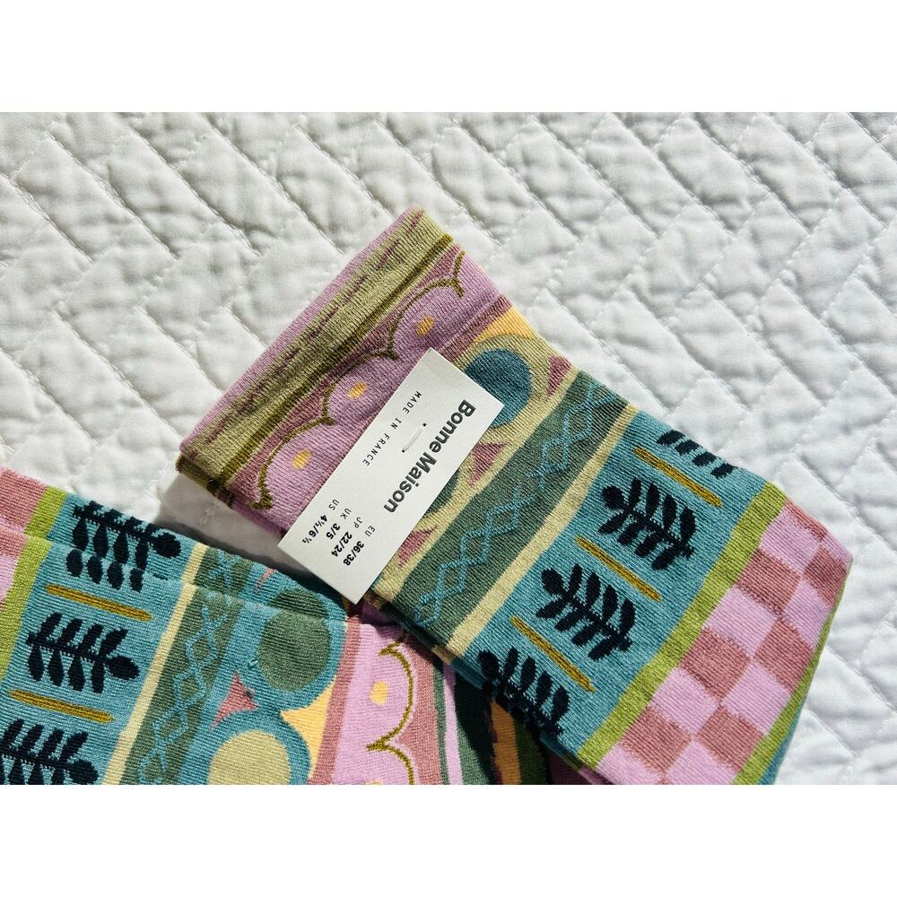 Bonnie Madison Women’s Colorful Statement Socks / Made in France
4 1/2-6 1/2 - Picture 4 of 6